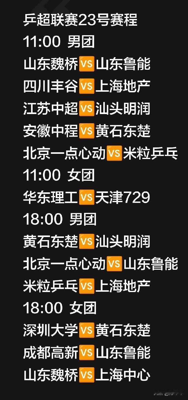 乒超联赛明天正式开赛。
这次乒超联赛采用抢八制。每场比赛五盘，每盘三局，累计先得