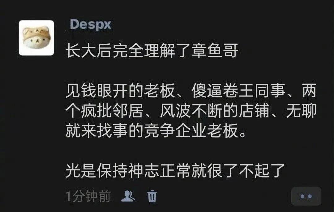 长大后完全理解了章鱼哥