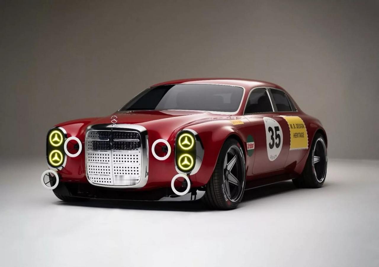 【奔驰神秘概念车曝光，致敬 1971 款“红猪”赛车】2月18日消息，奔驰前设计