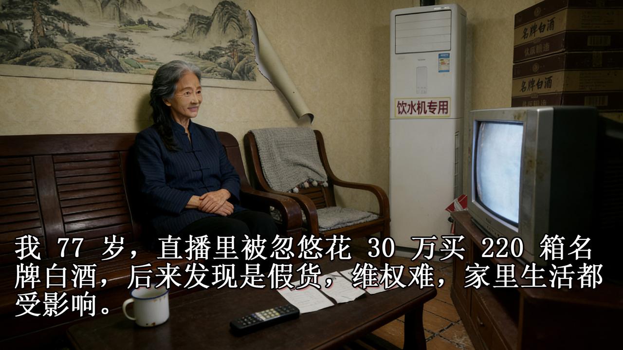 上海 77 岁杨阿婆从今年 5 月开始，受网络私欲直播和销售人员反复诱导，花费近