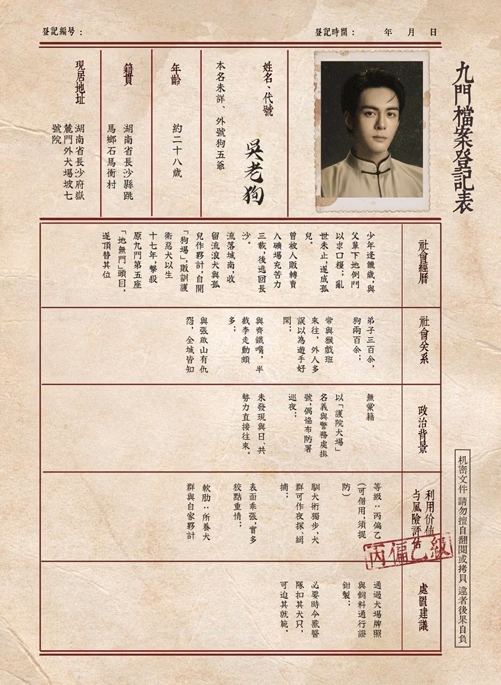 霍文海档案里记录的吴老狗生平，真的是又燃又虐的发家史。儿时随父兄探古墓，父兄死后