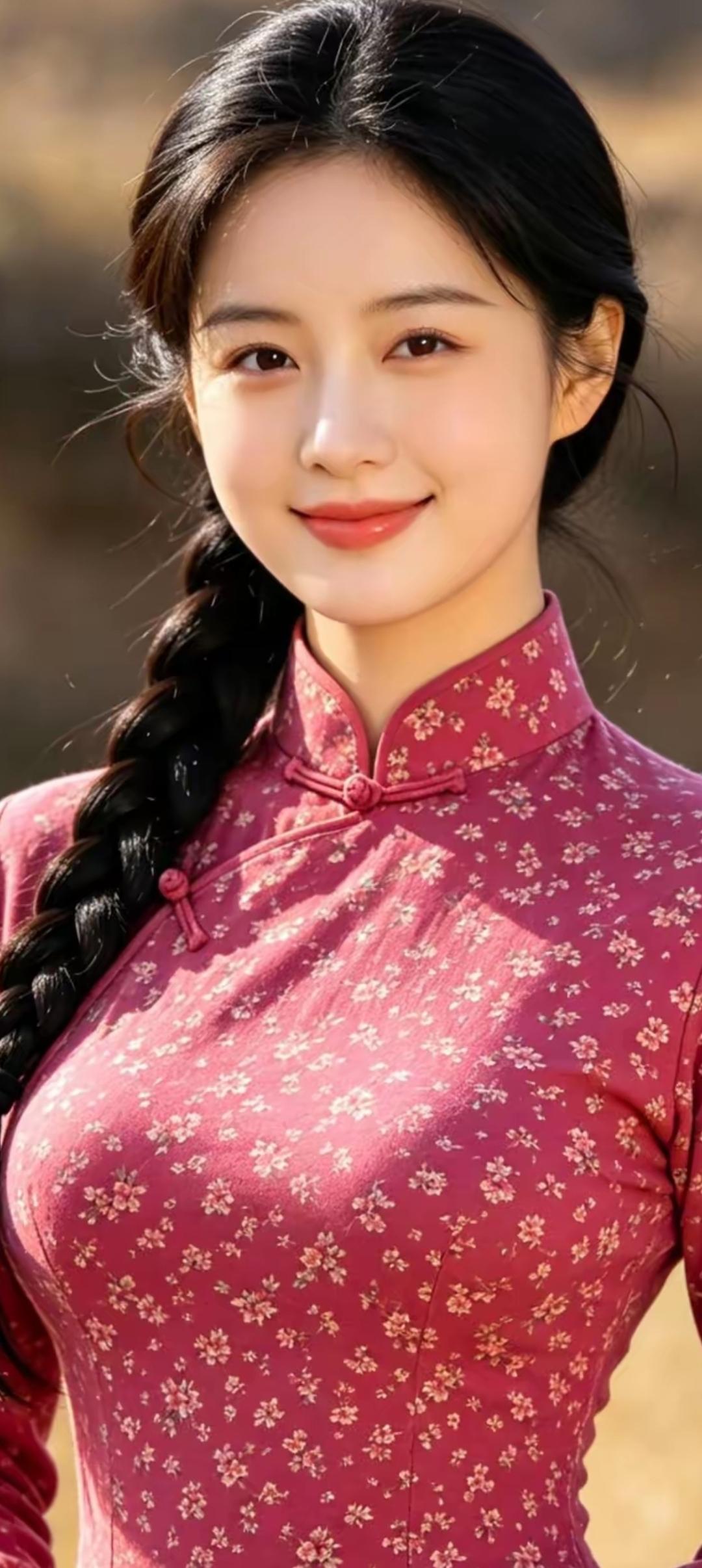 优雅旗袍少女，复古韵味十足🌸💄