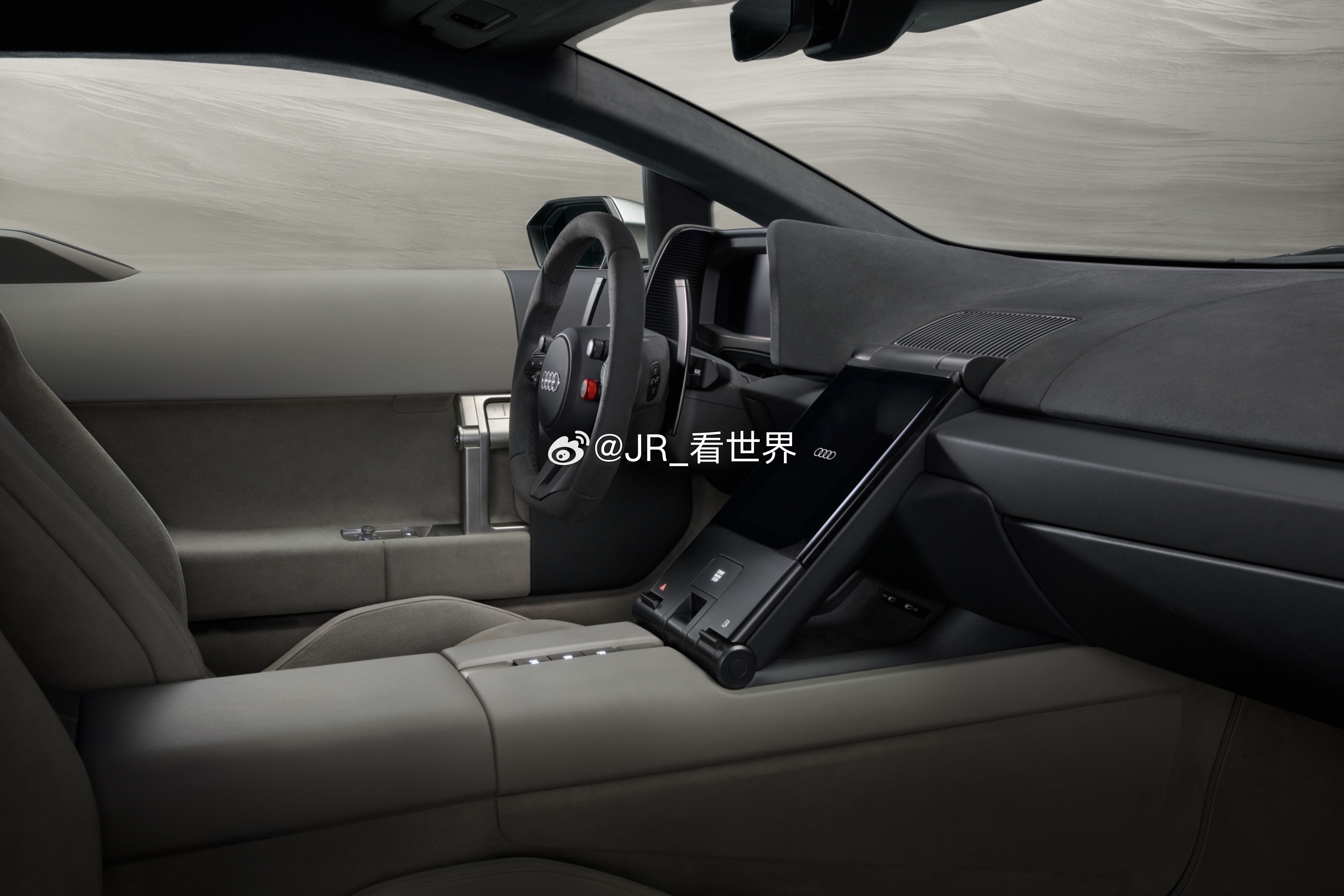 奥迪的第一辆混合动力超跑-Nuvolari。起售价：69.7万美元，限量499台