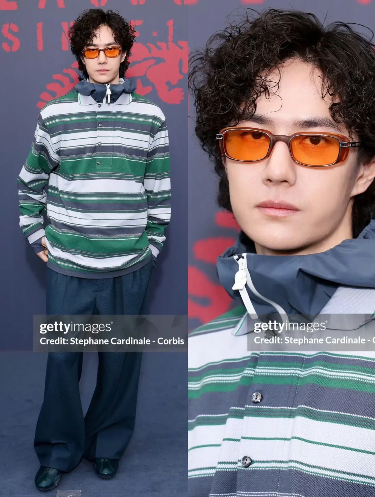 LACOSTE大秀怼脸图。LACOSTE大秀  王一博 kai mai