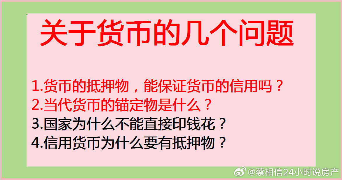 关于货币的几个问题1.当代货币在发行时的抵押物，能保证货币的信用吗？以前金本位时