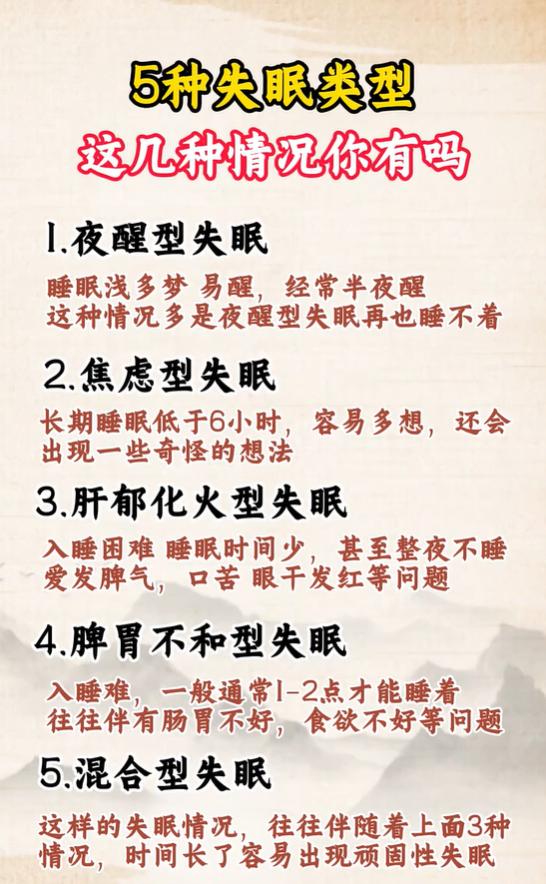 总睡不好？5 类失眠特征一次性对照自查