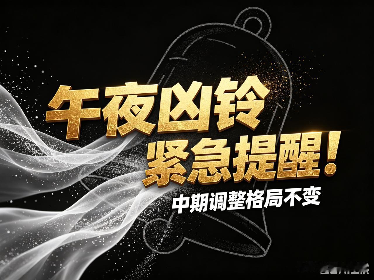 都睡了吗？
这条我必须现在发，午夜凶铃式提醒：
一根大阳线，改变不了中期调整格局
