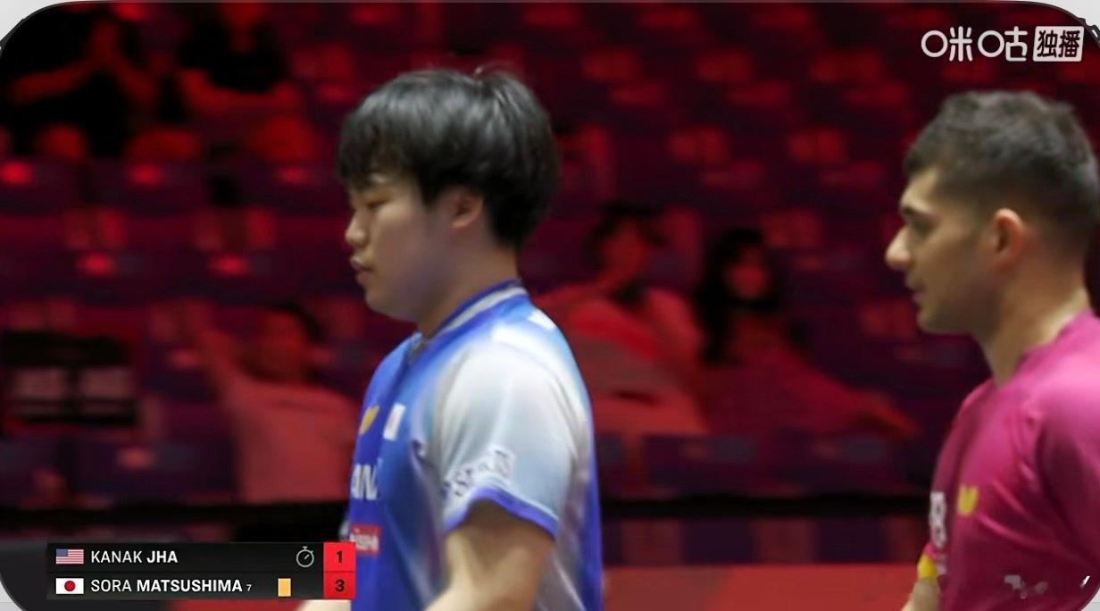 2026新加坡大满贯男子单打32-16松岛辉空3-1卡纳克（9-11 11-3 