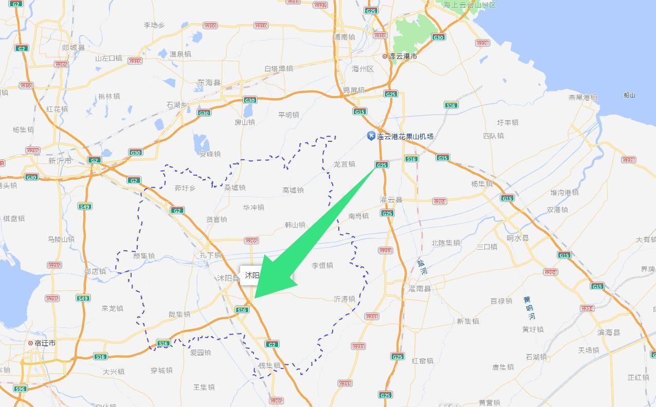 沭阳建不了高铁，就应把精力全放到建高速上！
能经过沭阳的高铁为淮新高铁，不过，官