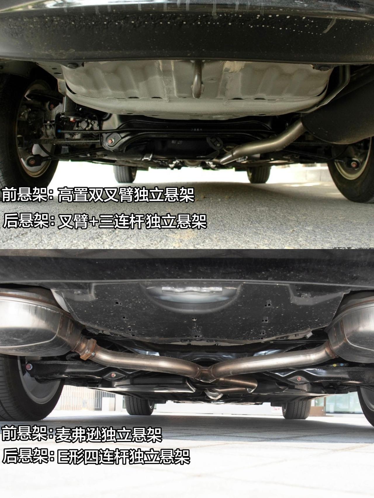 八代雅阁（08‑12）
 - 前悬架：高置双叉臂独立悬架（B级当年高端配置），钢