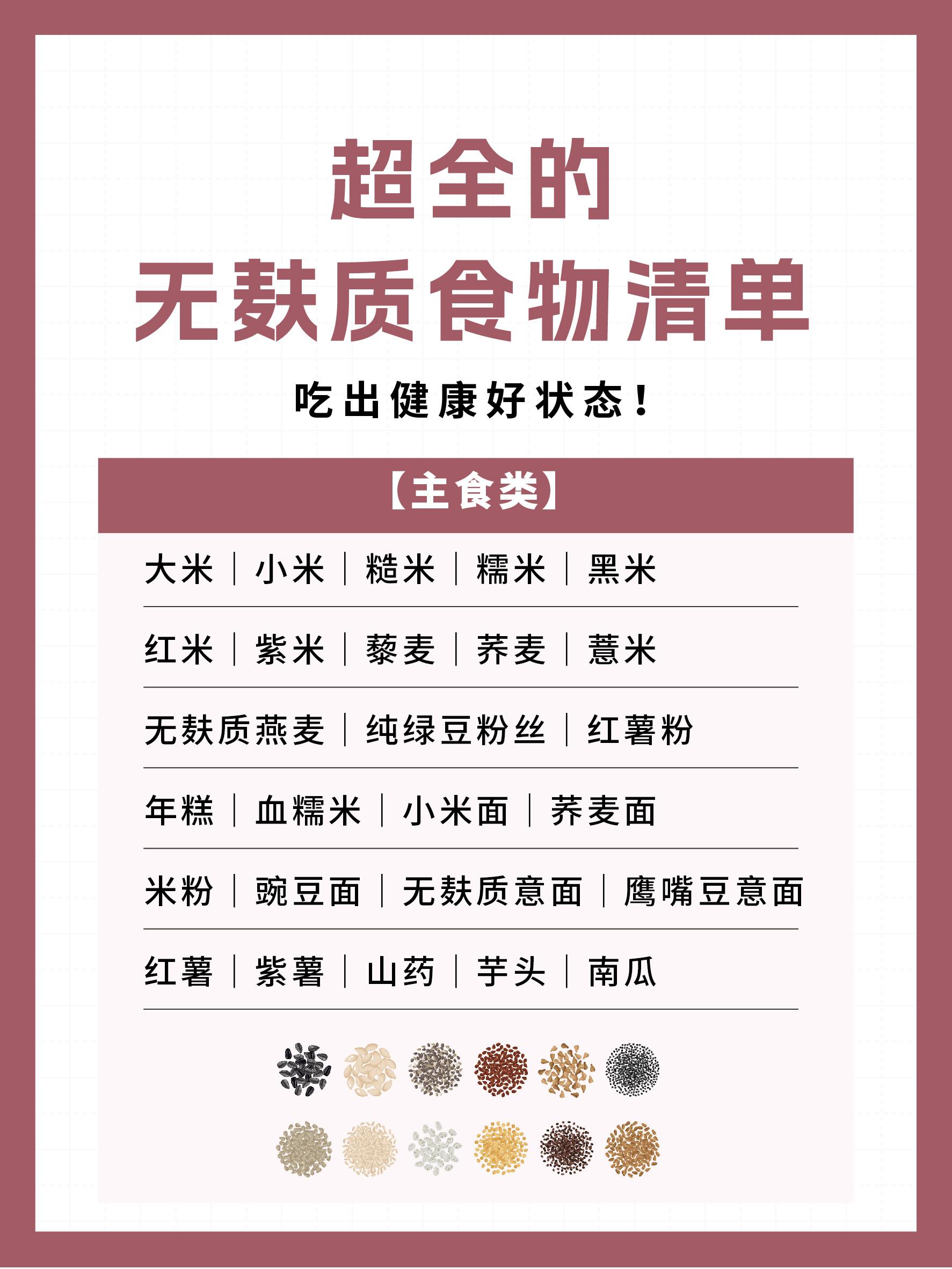 超全的无麸质食物清单，建议收藏！