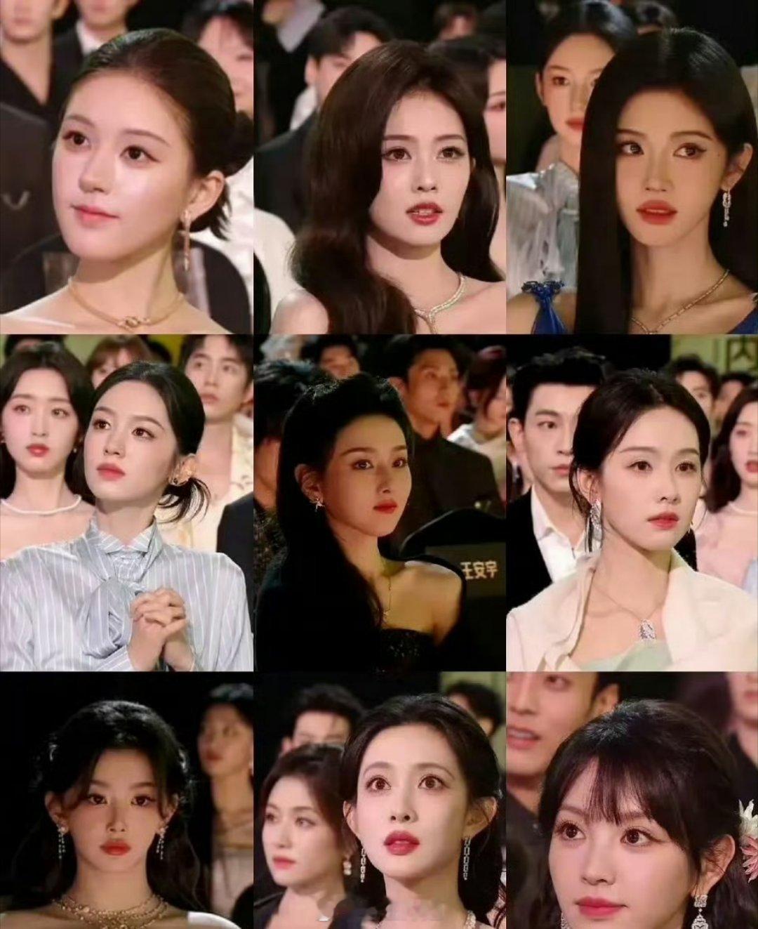 星光大赏女艺人怼脸九宫格来了，有赵露思、白鹿、鞠婧祎、周也、宋祖儿、陈都灵、孔雪