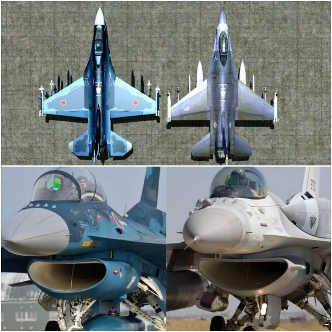 F2与F16的外观区别对比#武器装备##外军影像##兵器影像# ​​​