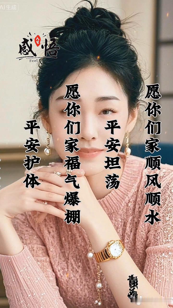 感悟。
把所有好运送给正在看视频的你。
·愿你们家顺风顺水，平安坦荡。
·愿你们