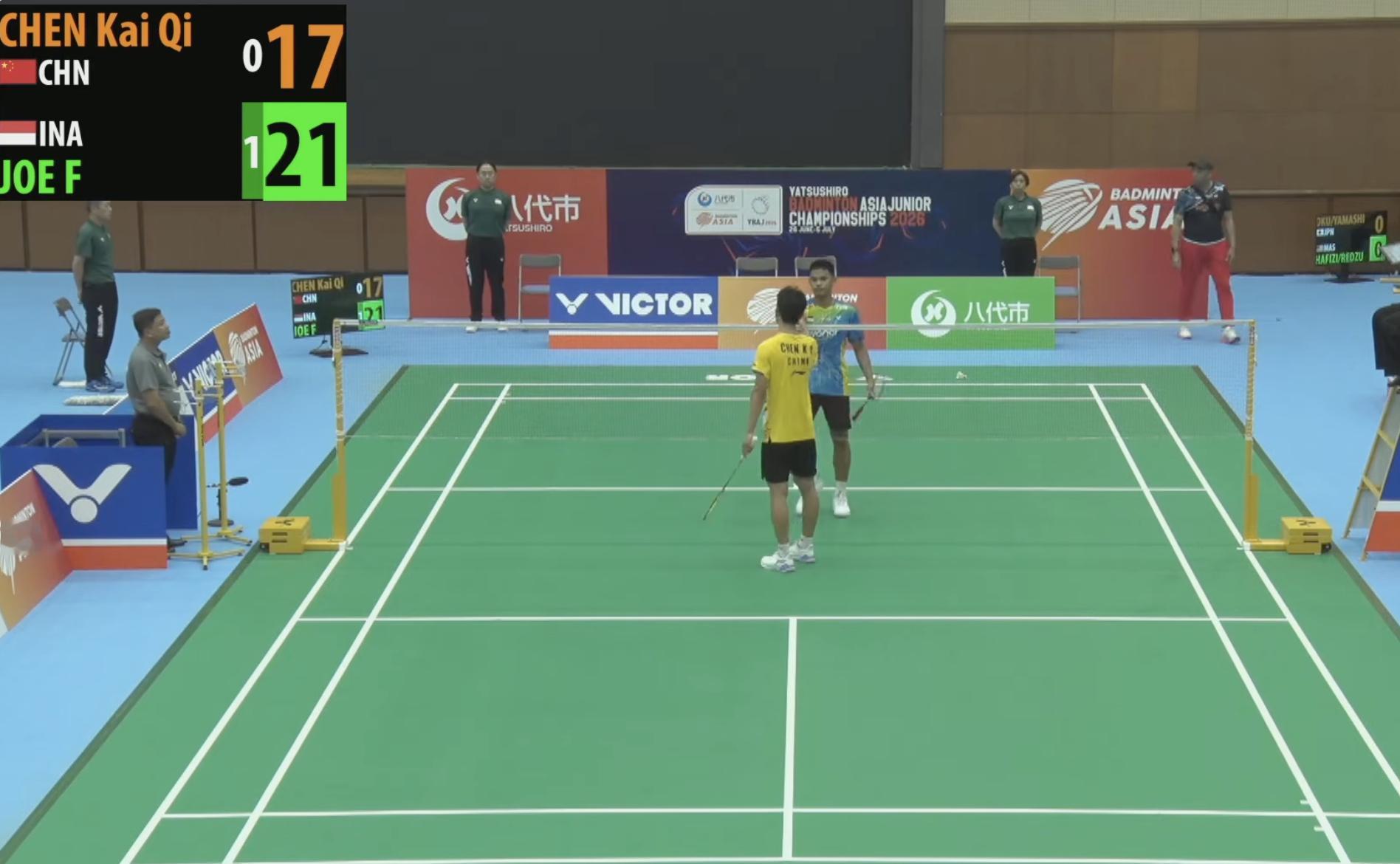 🏸陈楷奇不敌莱南达止步男单16强陈楷奇🇨🇳 15-21、17-21 🇮?