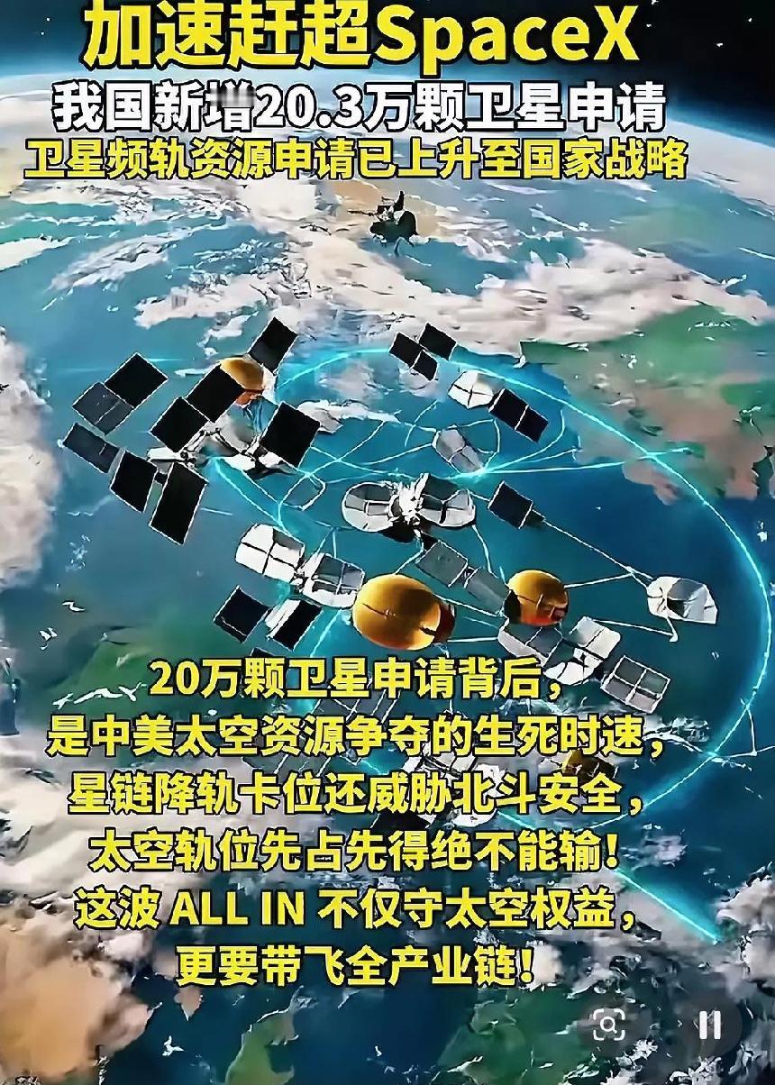 反制开始！美国星链两次威胁天宫后，中国一次性申请20万颗卫星，去年12月底我国已