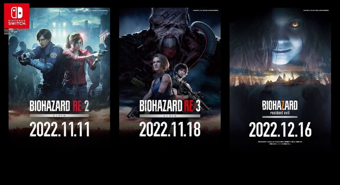 《生化危机2、3、7、8》Switch云游戏版本发售日确定