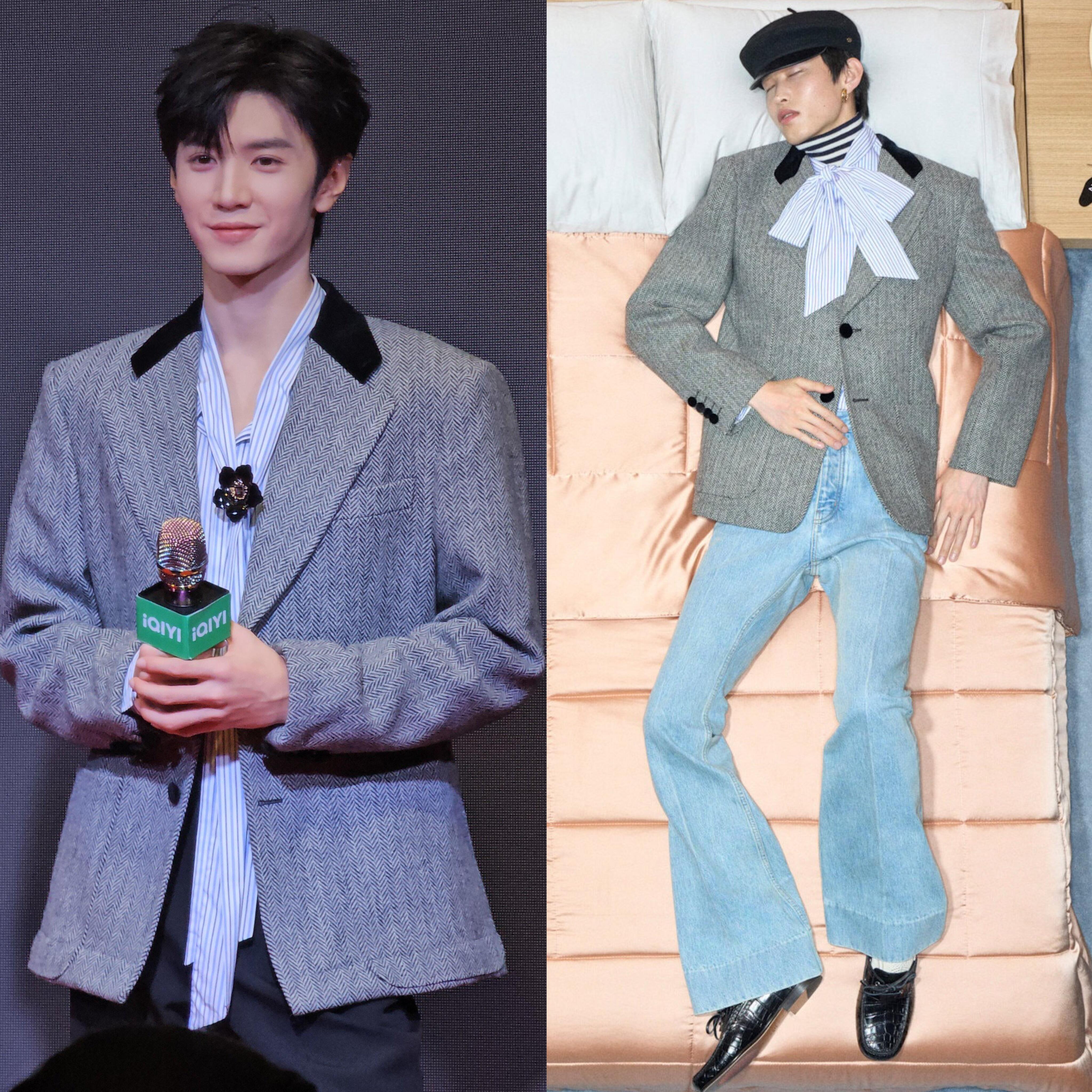 陈哲远现身马来西亚吉隆坡爱奇艺国际版全球代言人发布会活动身穿Valentino2