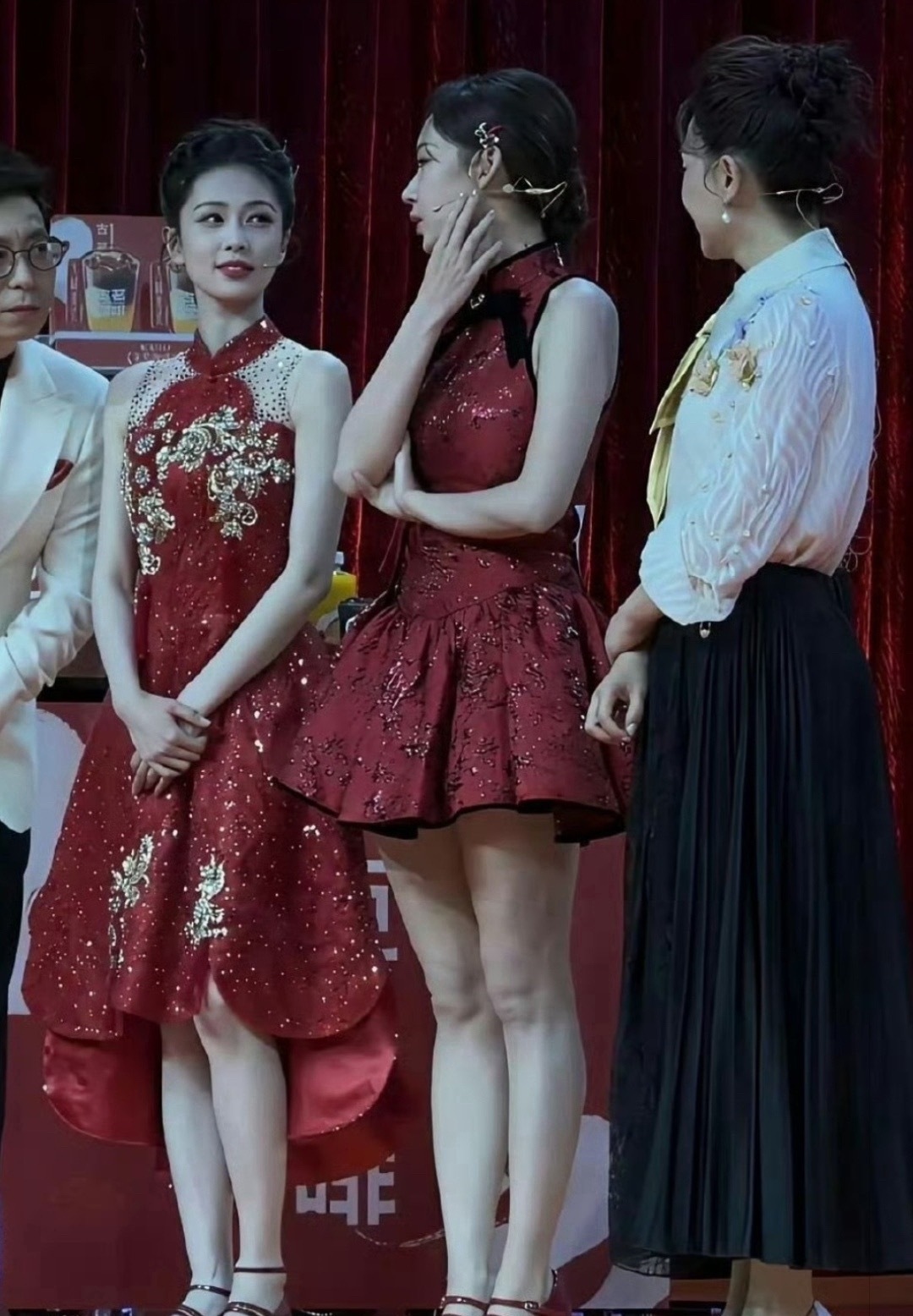 白鹿和程潇这才是真正的大腿，没有拉直，没有美颜 