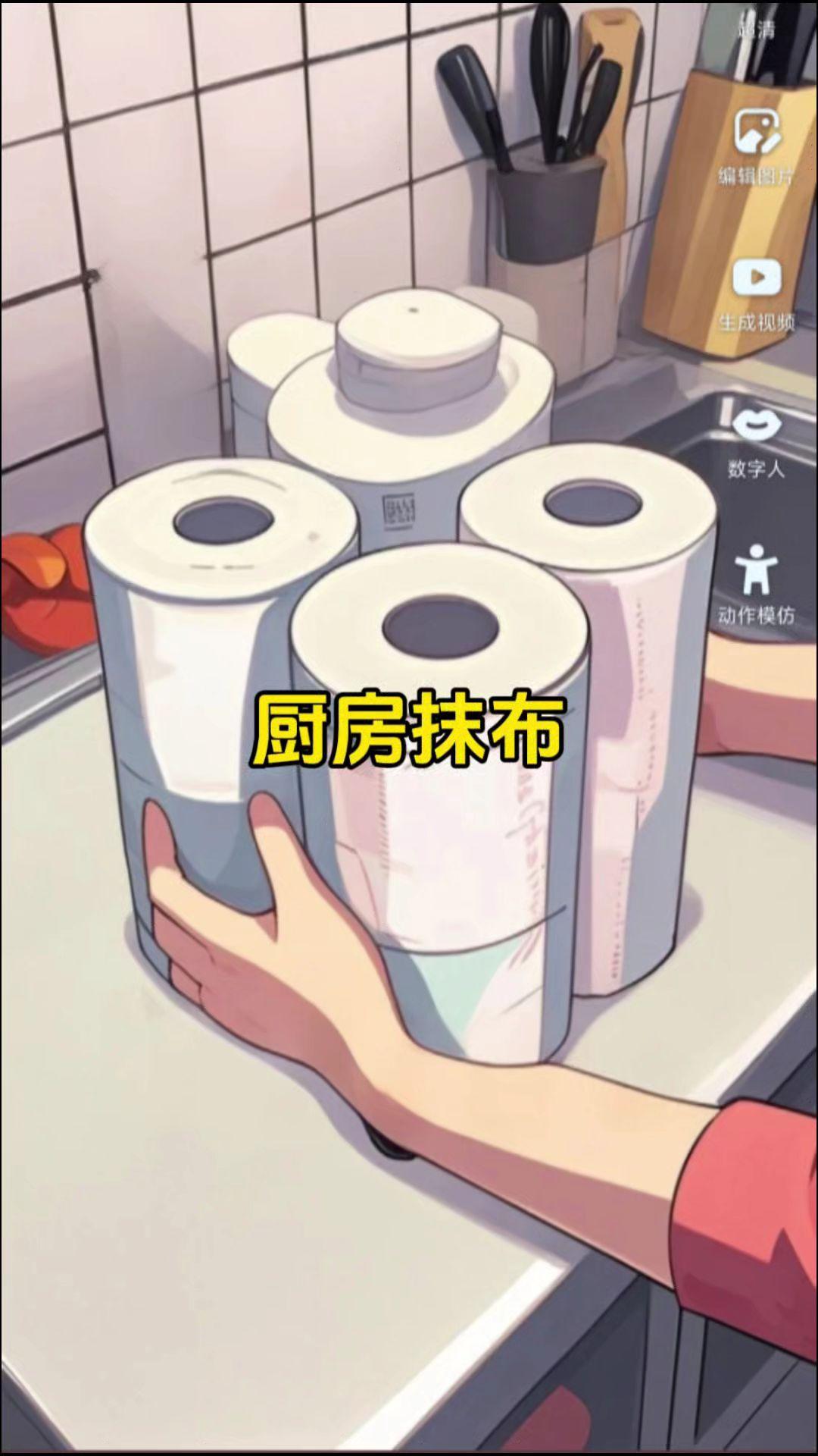 这种 用法和厨房纸一样 但是布的材质 更吸油吸水 可以干湿两用 算是厨...