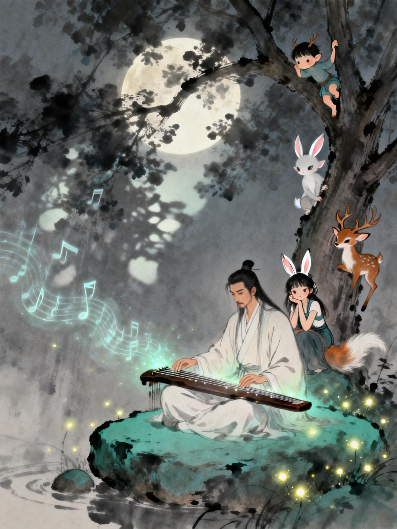 董夫子，通神明，深山窃听来妖精

有一种友情，是拥有一样的喜欢。有一种演奏得出神