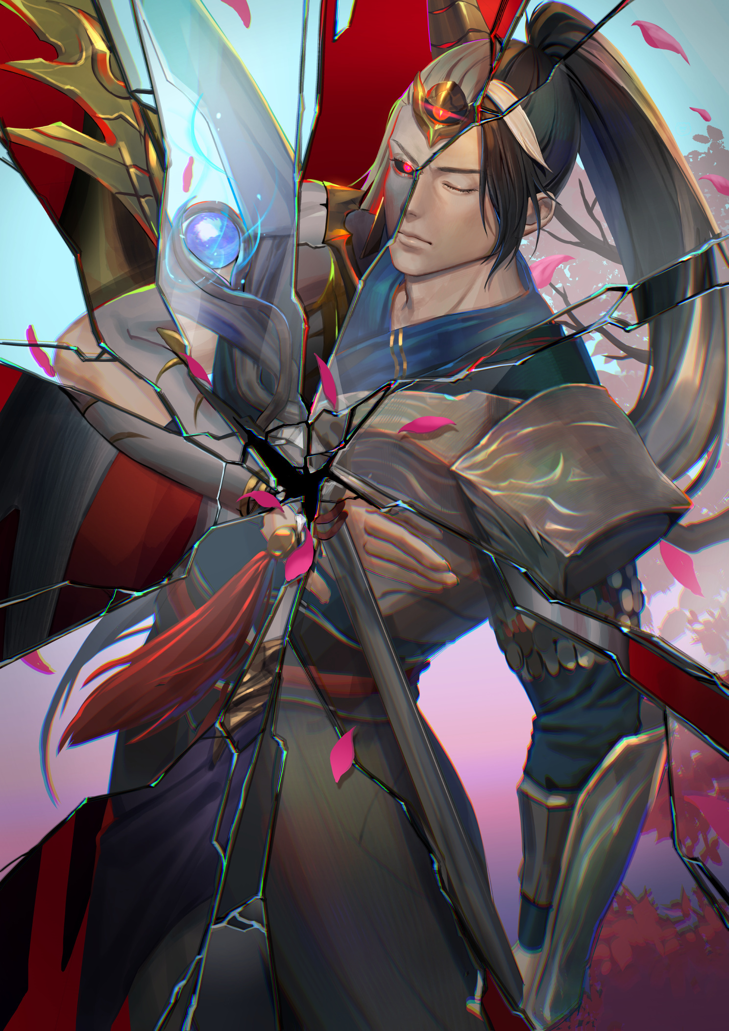 亚恒&赵信（cr：Nyaamen_Fork）英雄联盟