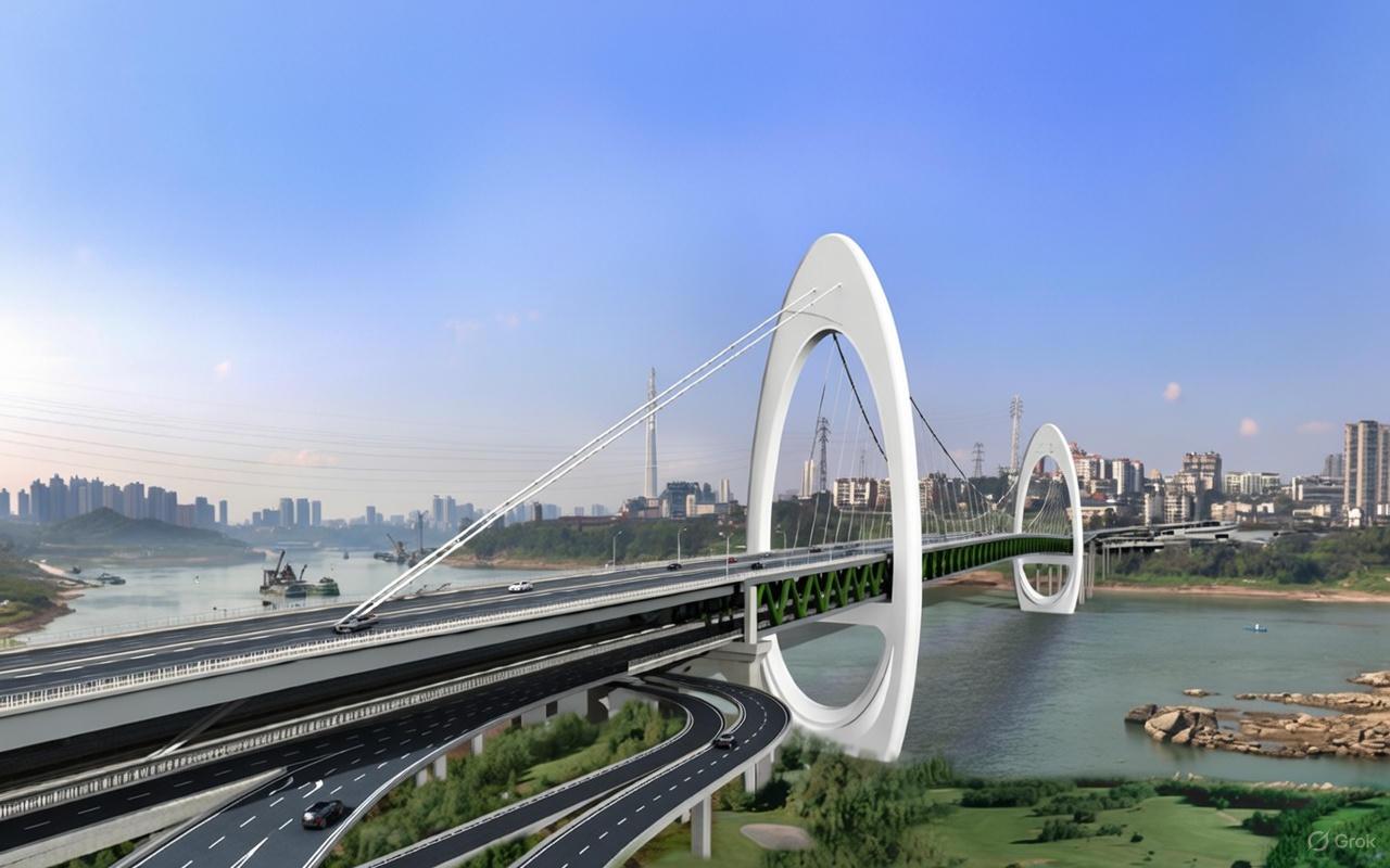 重庆黄桷坪大桥抄袭广州猎德大桥？

最近，重庆黄桷坪长江大桥的造型方案出来了，有