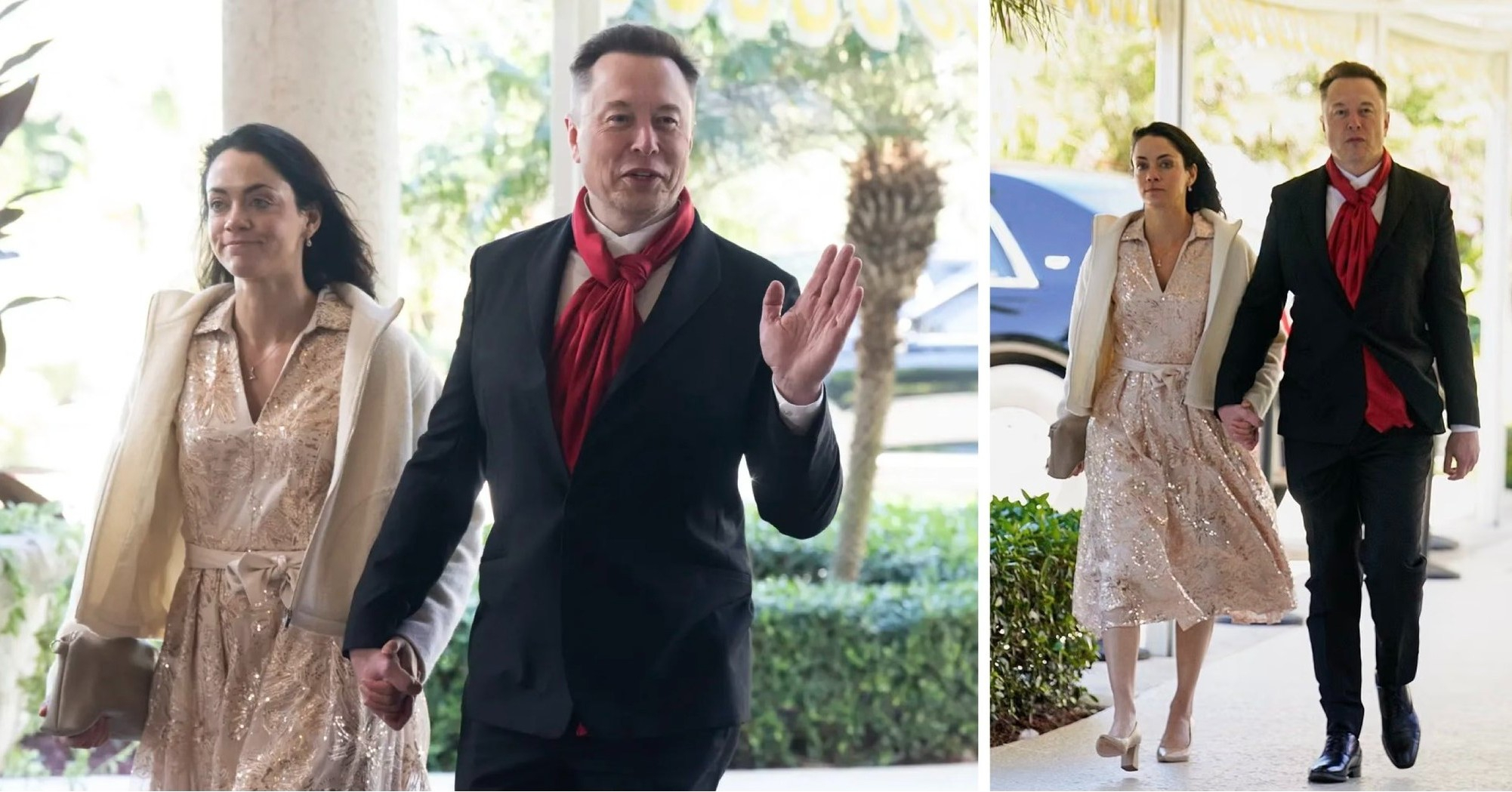 马斯克与 Neuralink 高管 Shivon Zilis 罕见公开牵手现身。