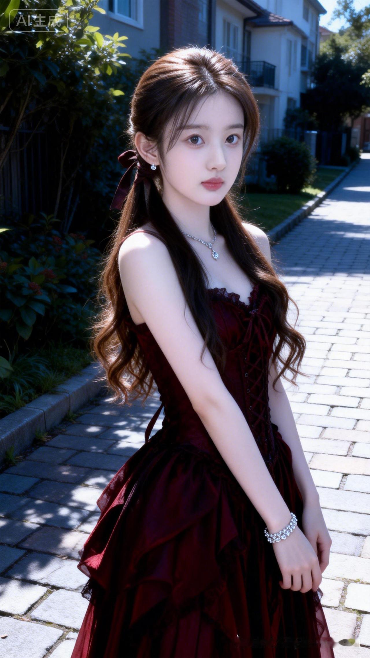 超写实写真，冷色调高曝光强对比。冰瓷冷白皮，瓜子脸清纯佳人，中景全身露臂，身材曼