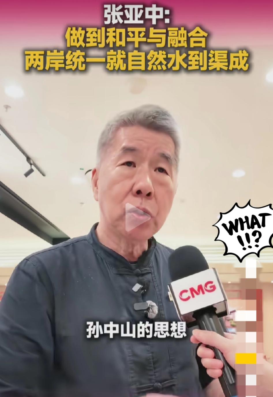 张亚中主张的两岸统一论述，严重扭曲了两岸关系定位，离民进党宣扬的“两国论”只有一