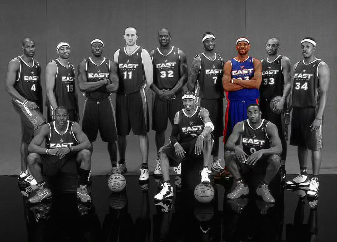 骑士詹姆斯我的观赛搭子nba 时光荏苒[苦涩]2005年东部全明星中，只有詹姆斯