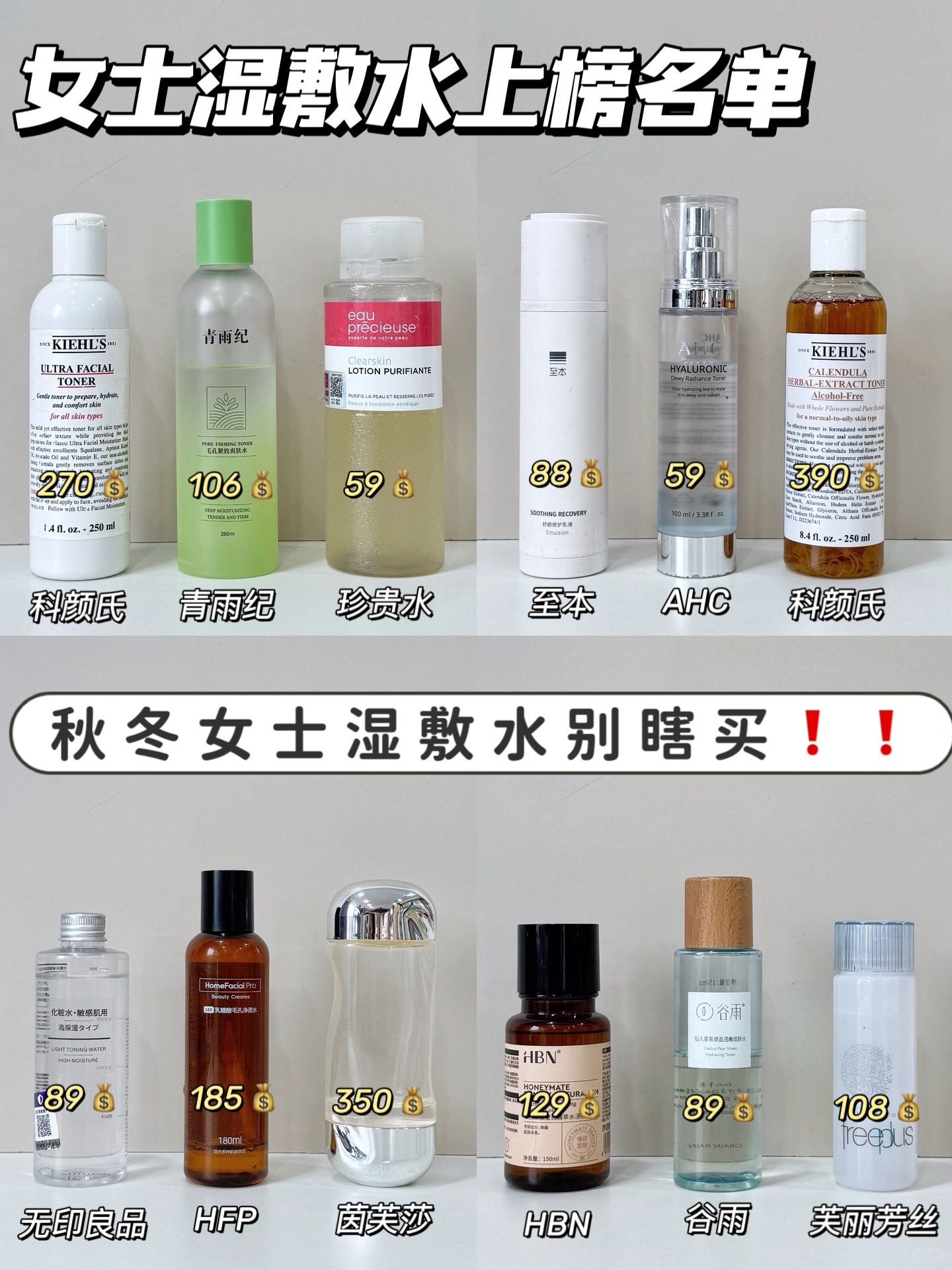 新手护肤必看！平价女士湿敷水进来直接冲
