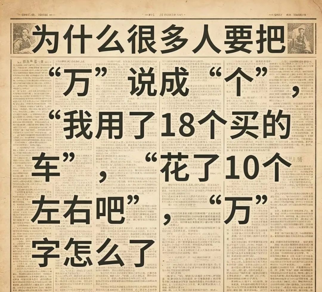 为什么很多人要把“万”说成“个”？ 