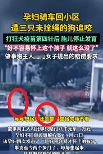 严惩不贷！9月21日江苏常州，一孕妇骑车回家时，突然遭到3只狗追咬，过程中导致车