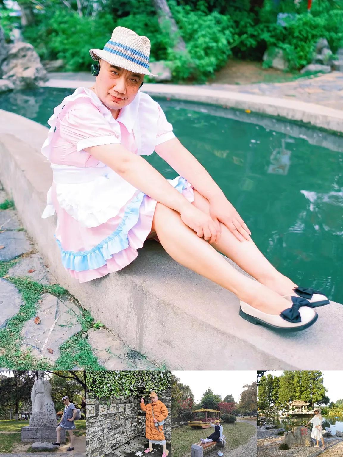 一个男人长得五大三粗的，还穿着公主裙，爱这种打扮的男人，内心是一个小女人，可惜了