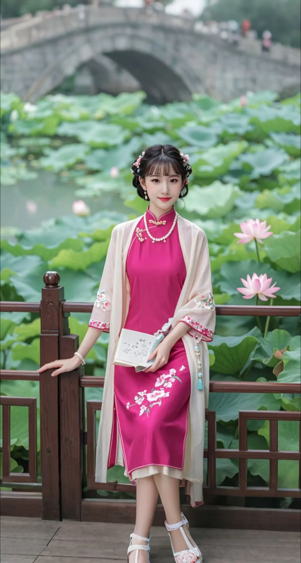 AI扩图 AI旗袍雅韵