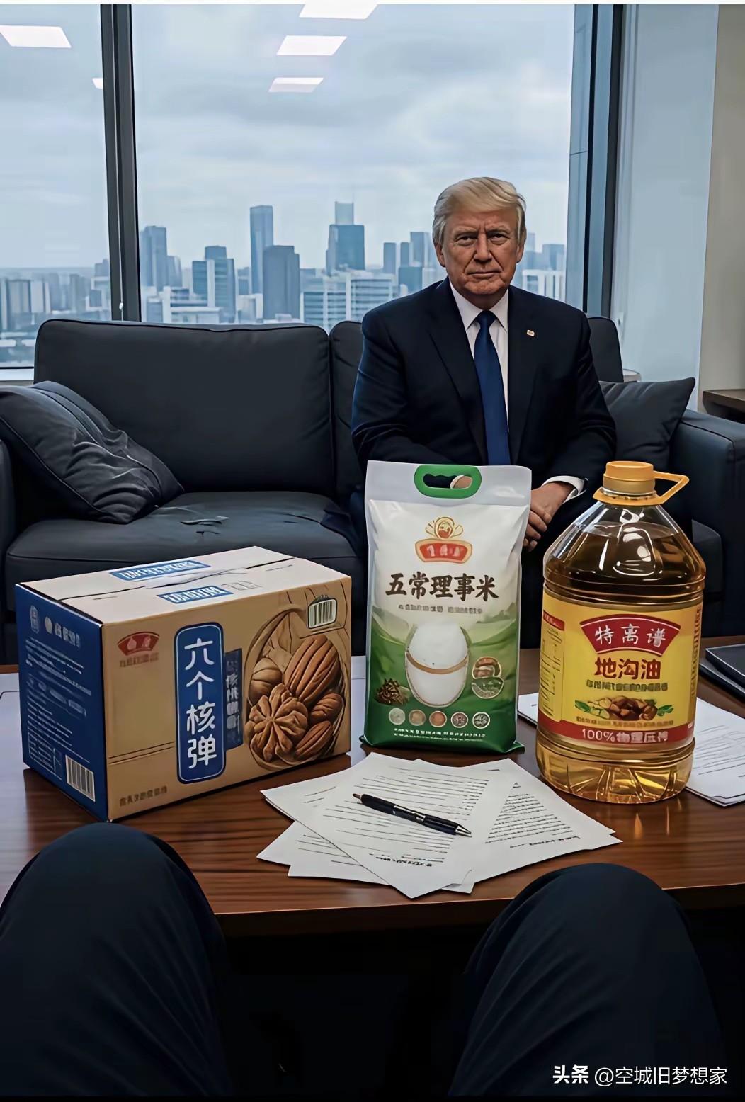 就拿这个考验干部？🤣
 
谁这么有才，用AI整出这画面——
“马上就要谈妥了”