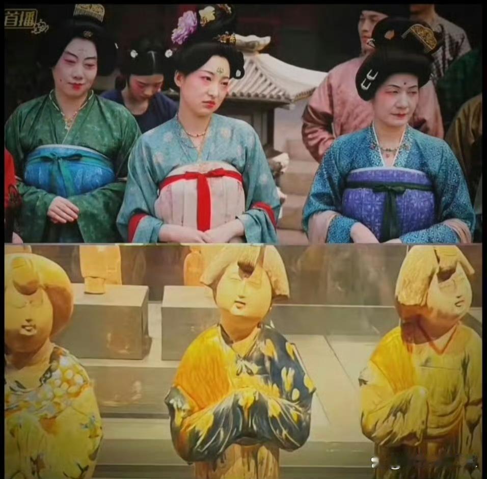 这神情姿态，简直像壁画里面扣出来的 