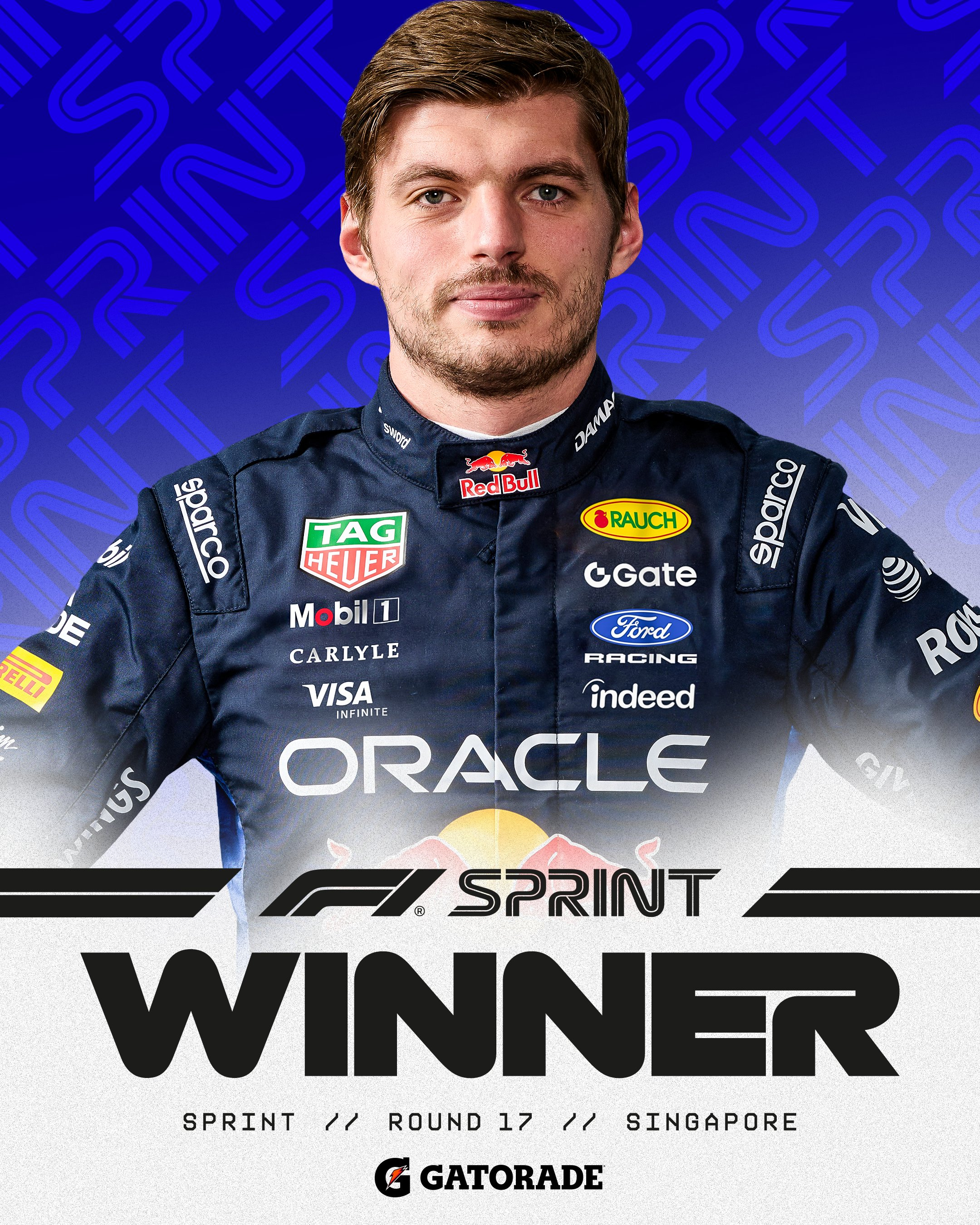维斯塔潘赛季冲刺赛首胜！拿下在狮城的首个冠军！F1[超话]2026F1新加坡大奖