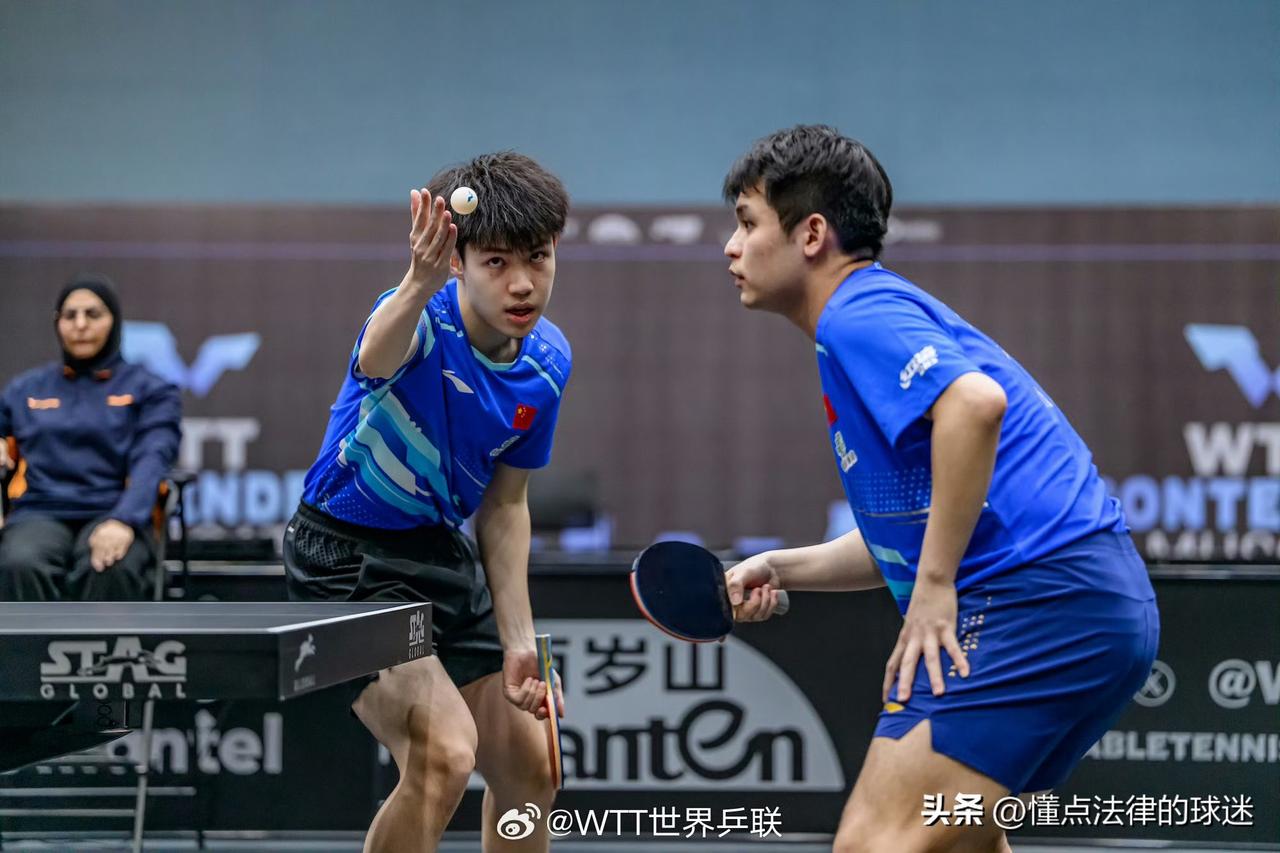 国乒三项双打无缘冠军：新加坡大满贯赛战报
1、林诗栋/黄友政不敌法国勒布伦兄弟，