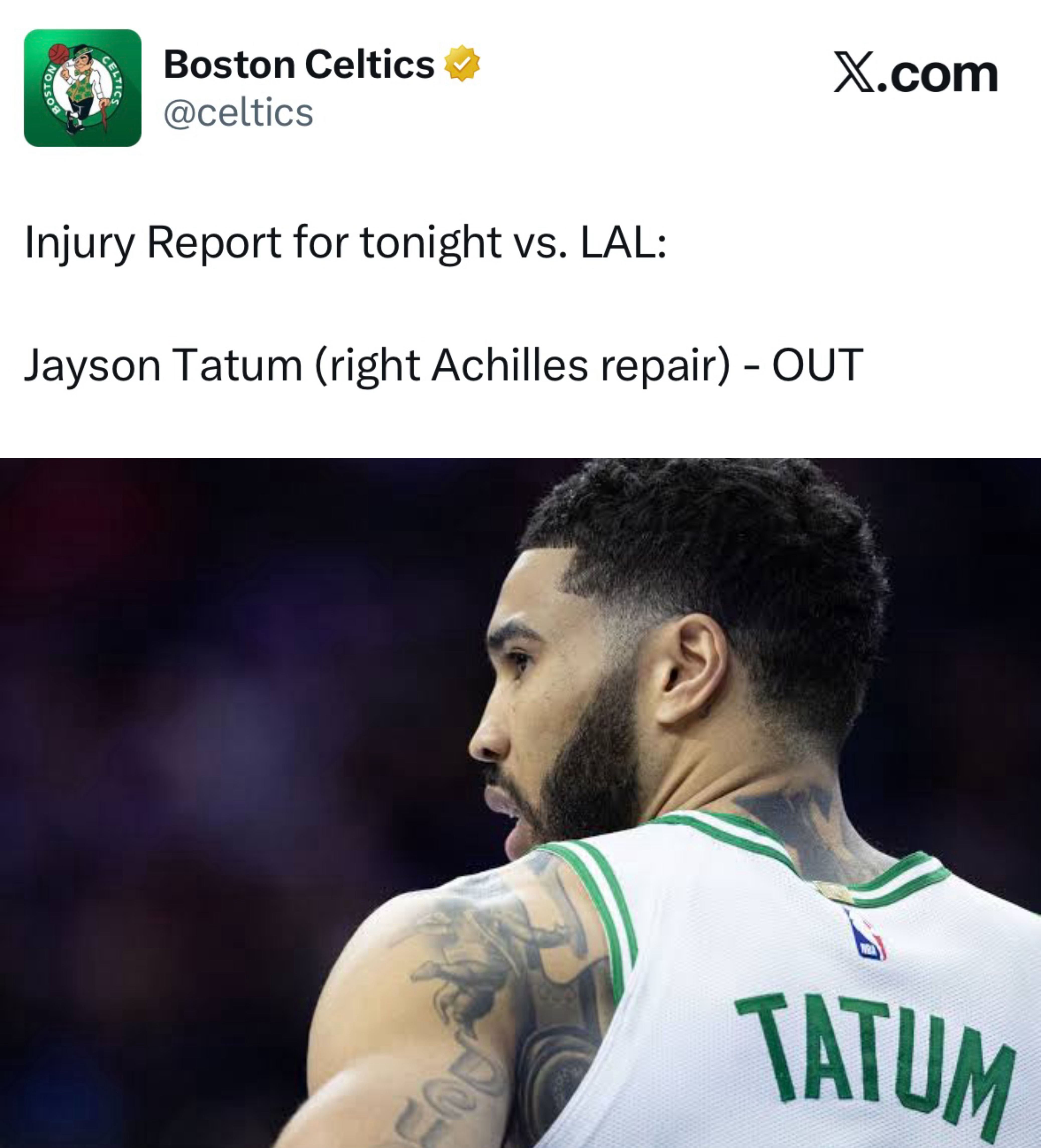 凯尔特人几乎全员出战，除了塔图姆。 