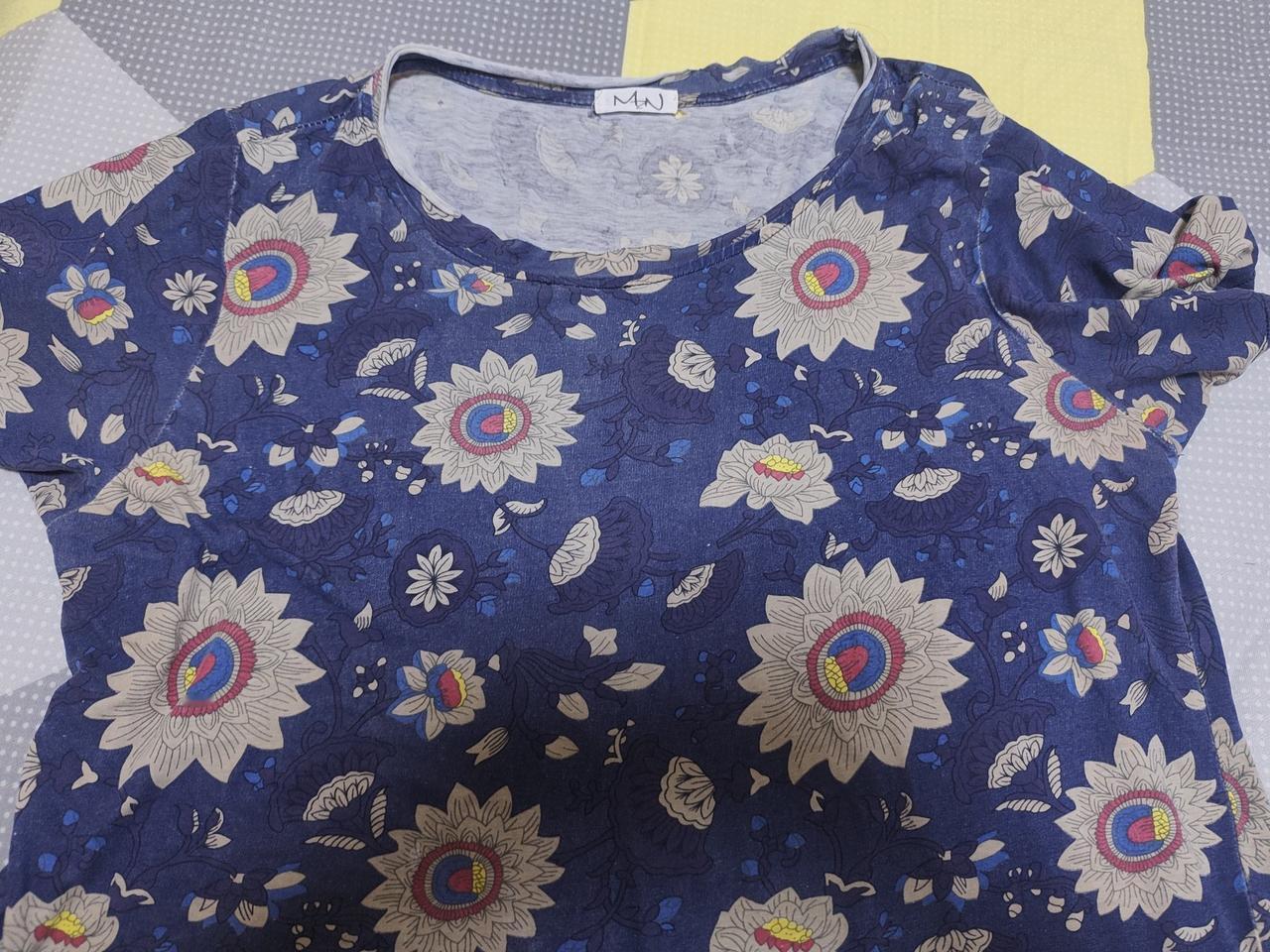 穿旧的衣服我舍不得扔。

这件短袖，穿了应该有四五年了，变薄了，变形了，穿的领子