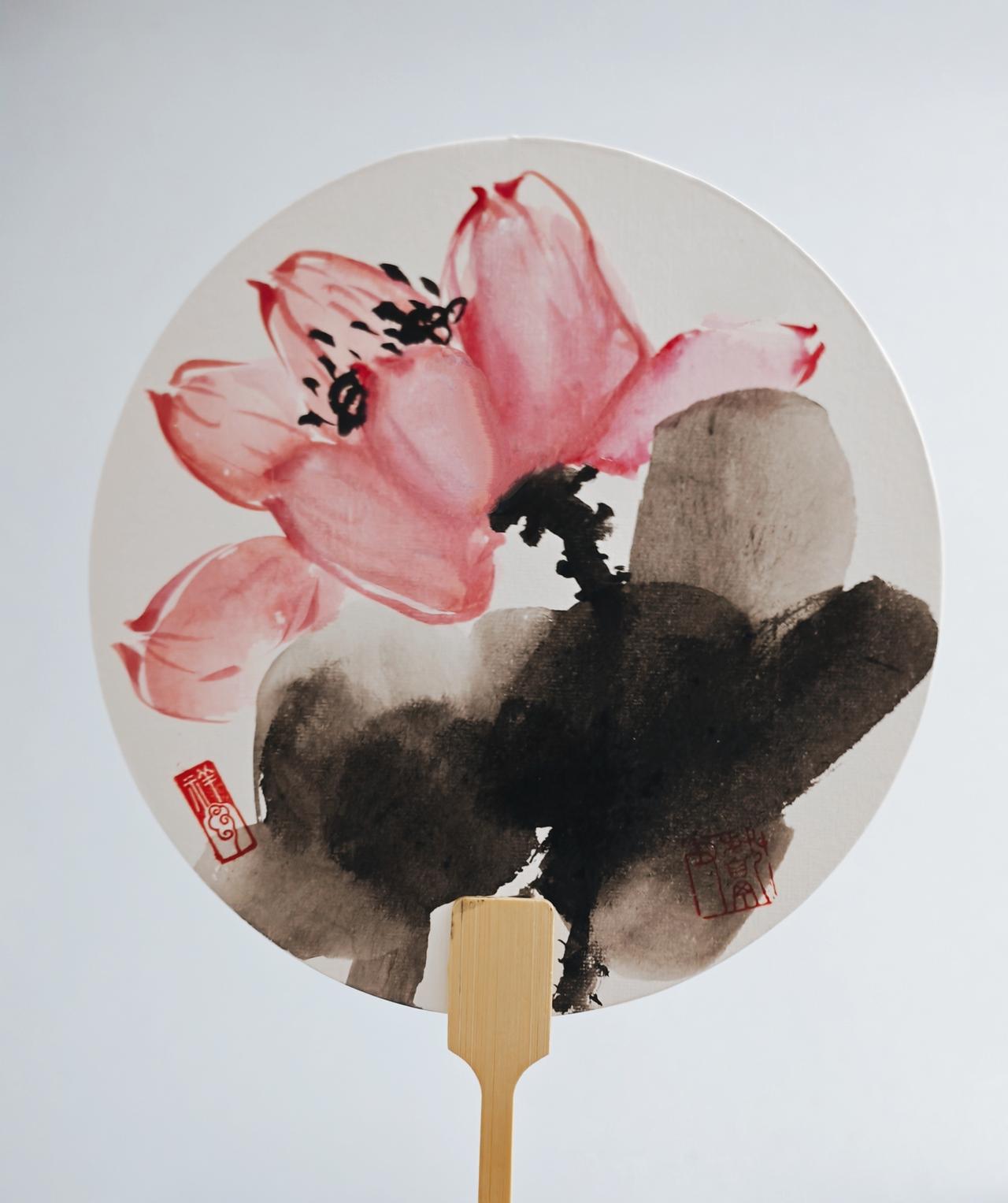 写意花鸟 团扇 国画花鸟 水墨画