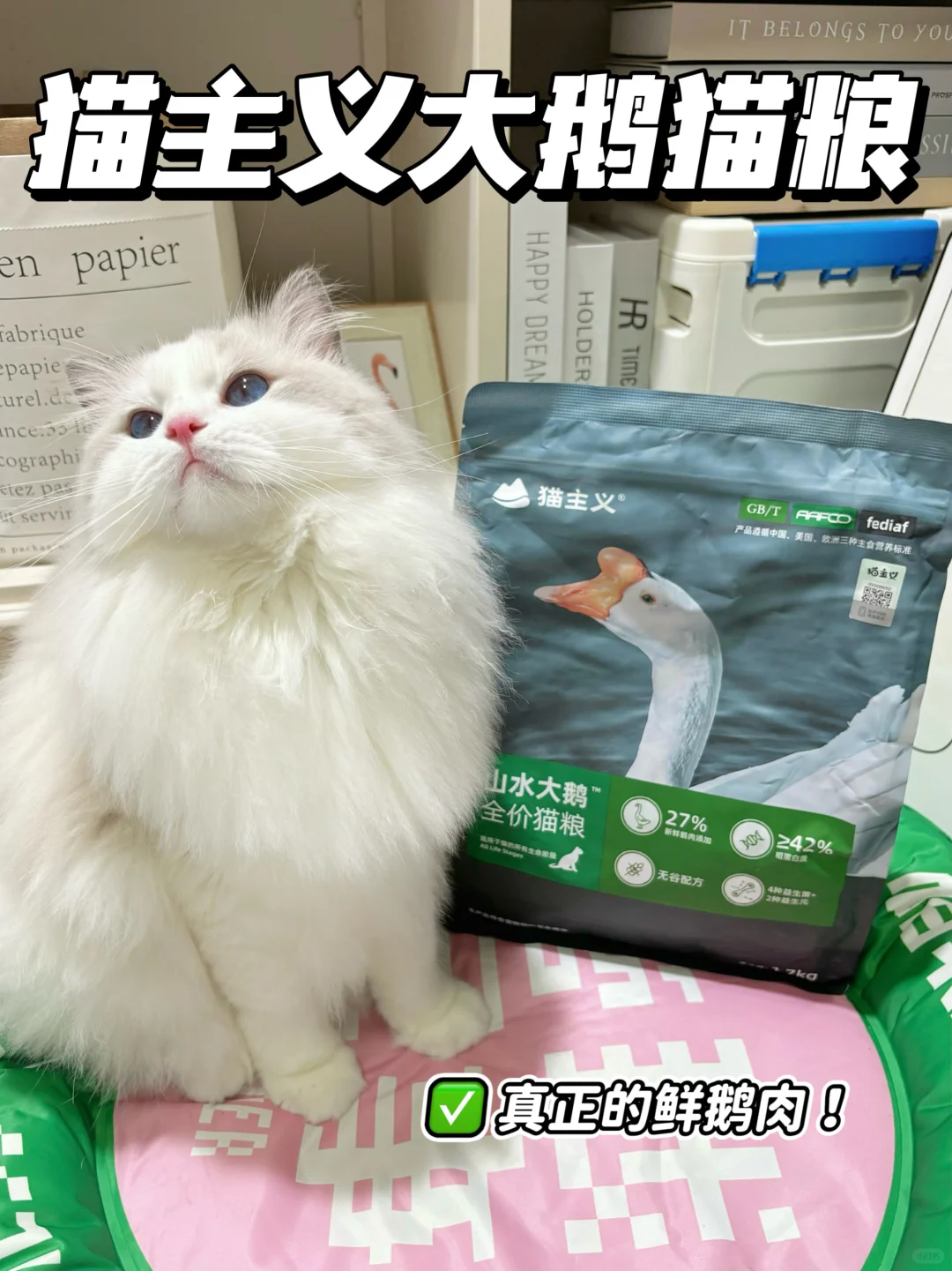 我的天！鲜鹅肉猫粮是真长肉哇