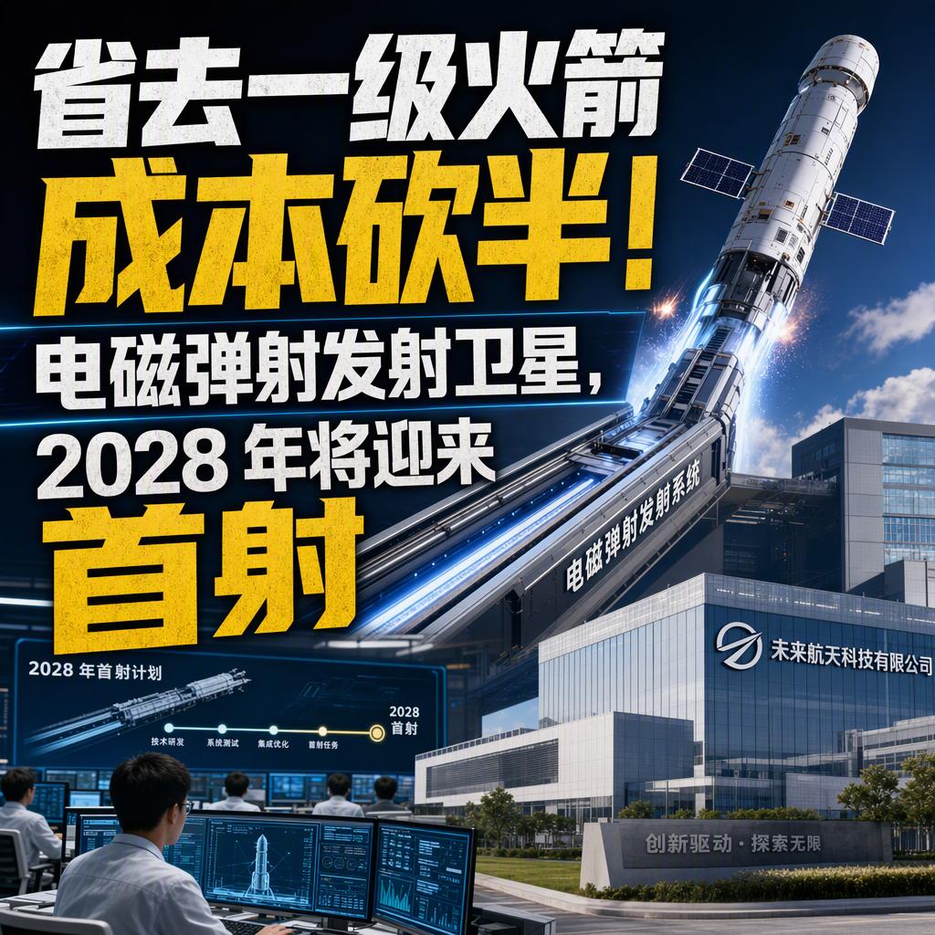 很多人觉得电磁弹射只是航母上的事，跟商业航天没关系，但2028年这个首射节点，可