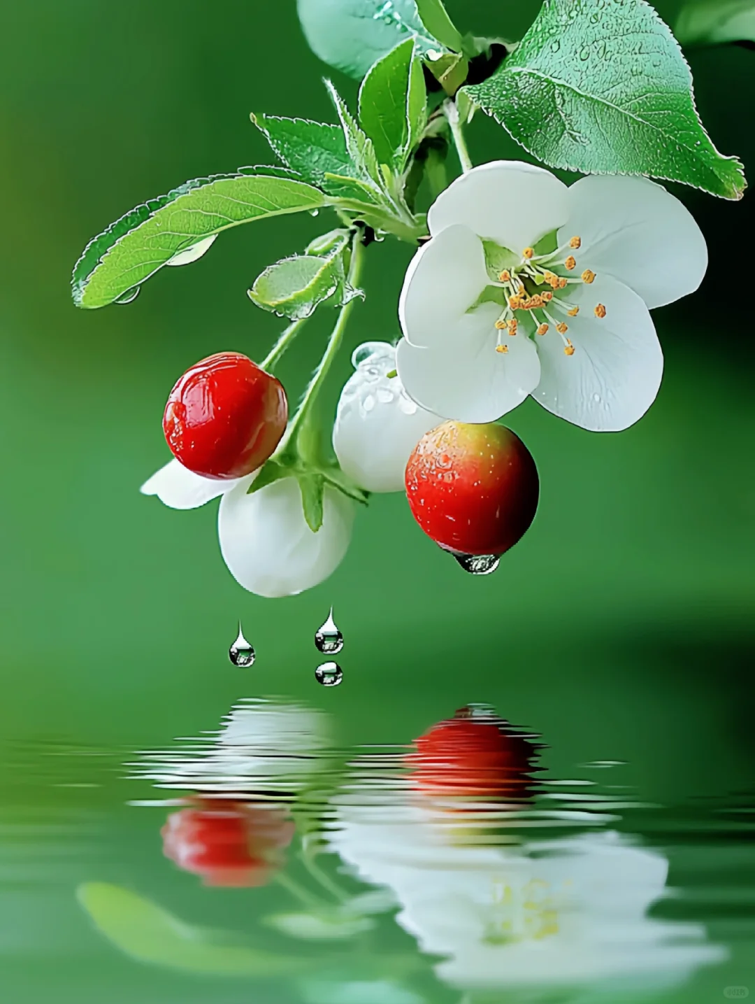 雨后新蕊，含笑绽放