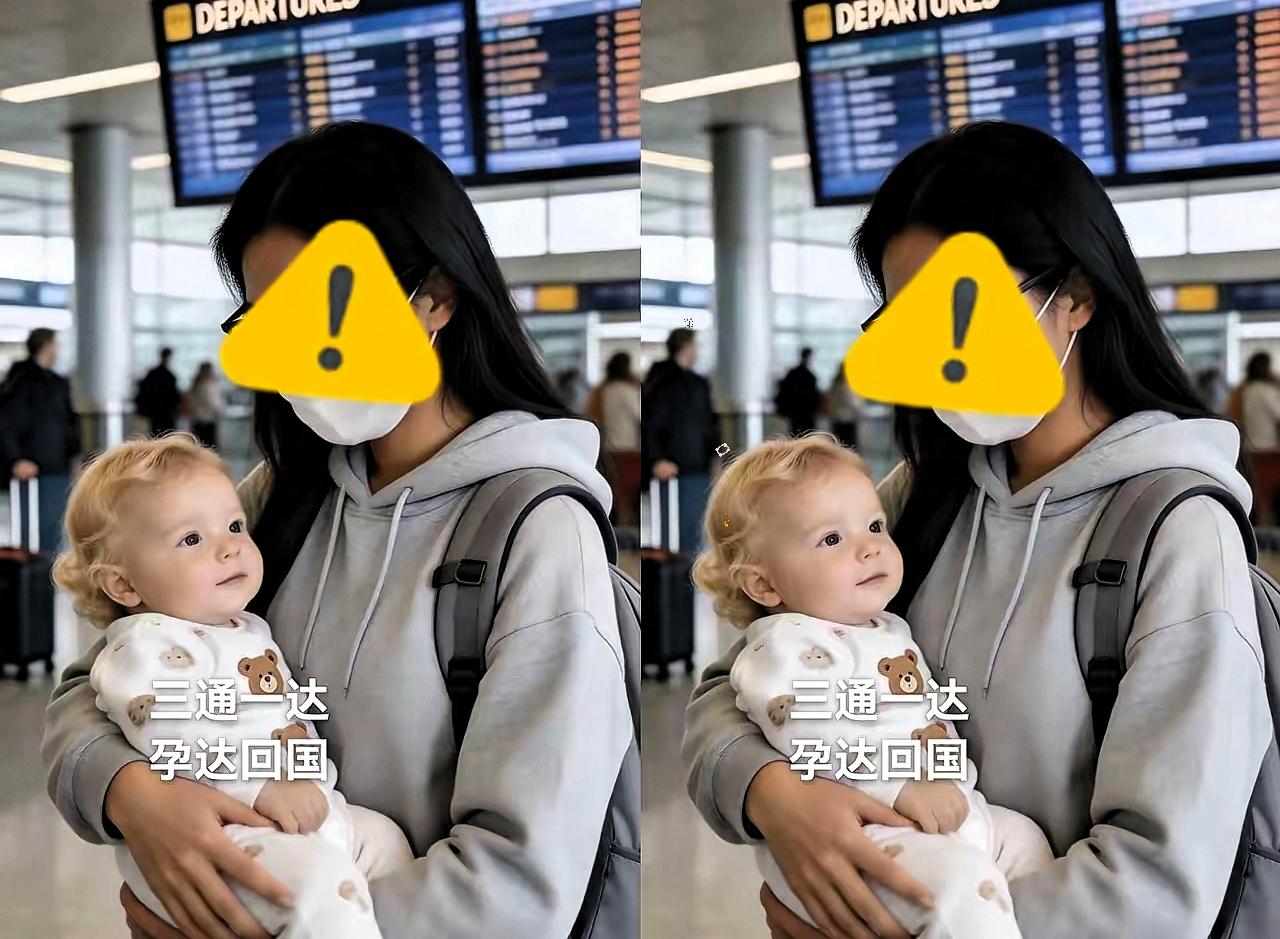看到“孕达回国”这个词，真是又损又贴切。
​现在去机场转一圈，总能碰见几个推着婴