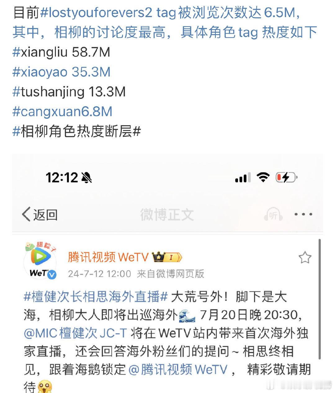#相柳海外热度##相柳海外爆了#我的天，相柳在海外平台话题阅读达到了5.87亿次
