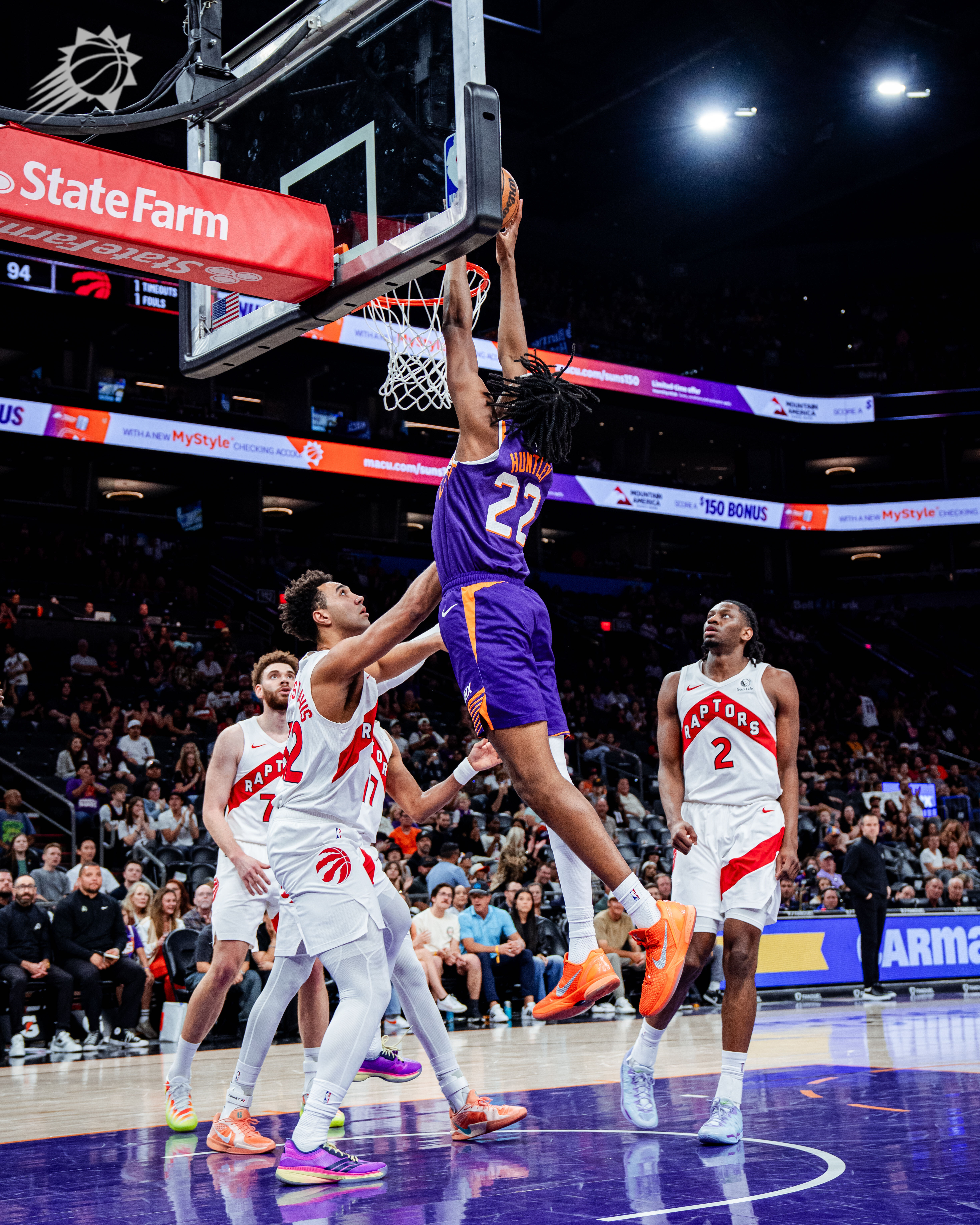 亨特利 NBA生涯首分来啦！！菲尼克斯太阳 ｜旭日东升 ｜猛龙vs太阳