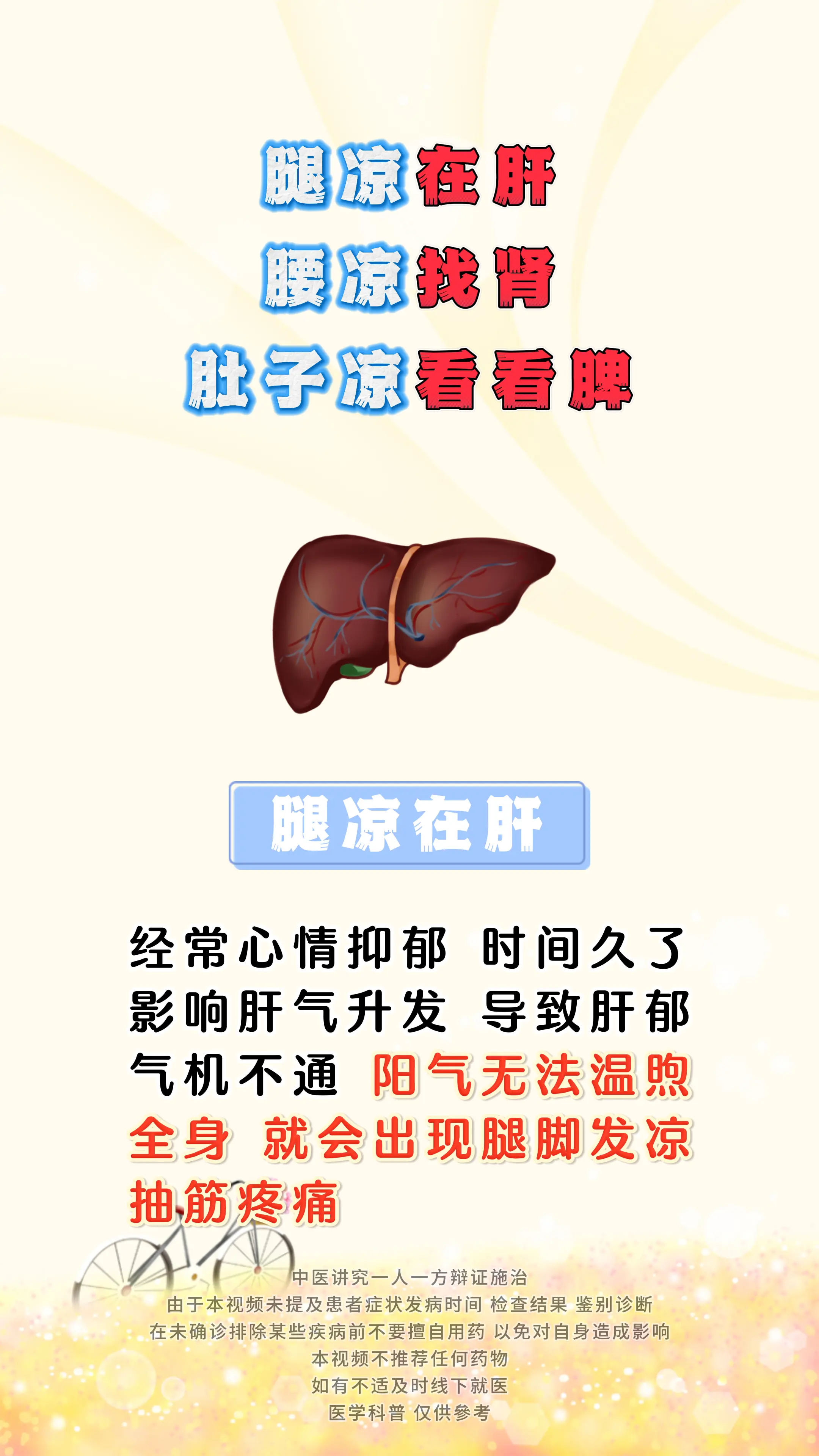 健康科普 腿脚冰凉 肝肾 中医科普 涨知识